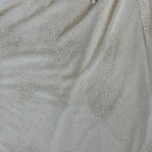 Vintage 90s Zum Zum by Niki Livas Gold Sparkly Prom Dress Side Slit Y2k - Picture 7 of 7